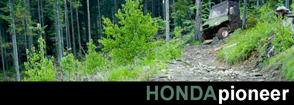 Honda Pioneer Cab Enclosures in the woods