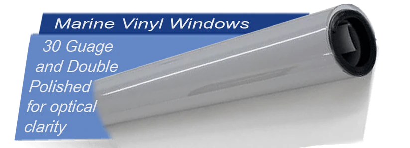 Marine vinyl window roll for optical clarity.