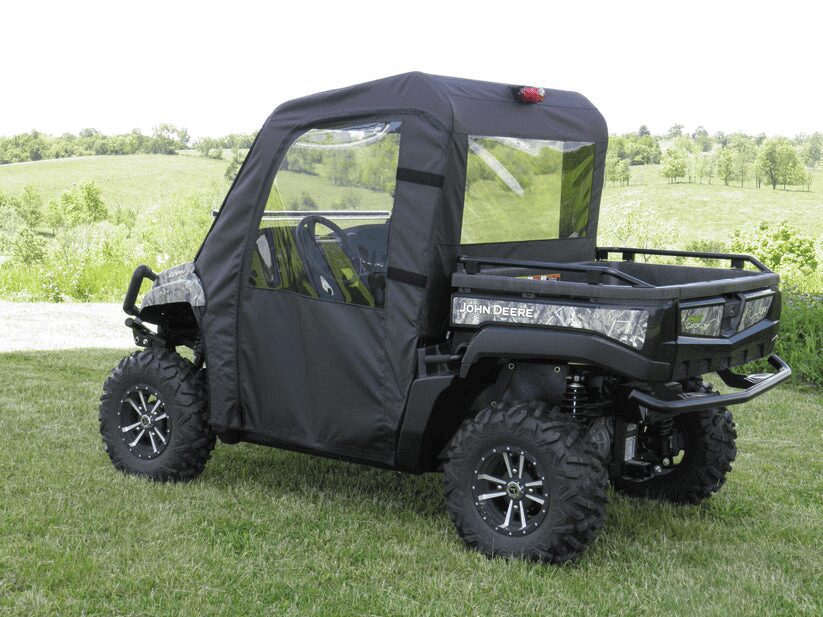 Off-road utility vehicle with protective cover.