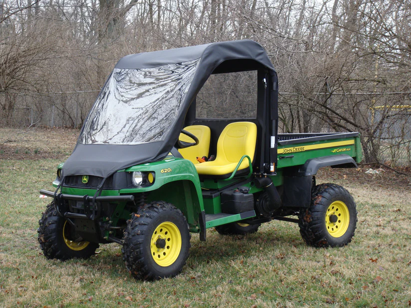 John Deere Gator with vinyl windshield combo.