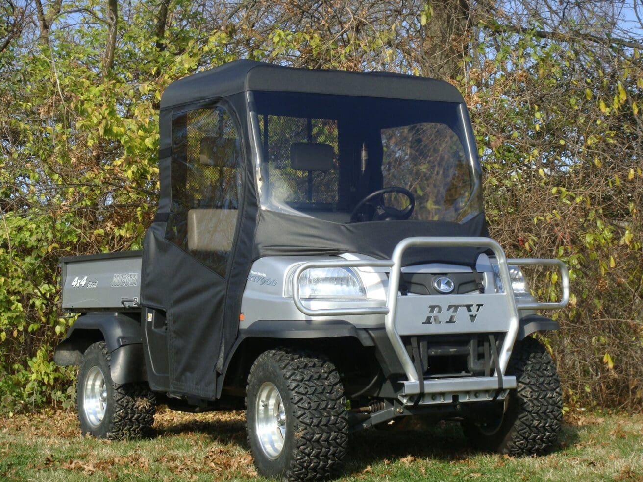 Kubota RTV with enclosed cab.