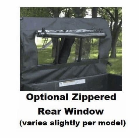 Optional zipped rear window for vehicle.