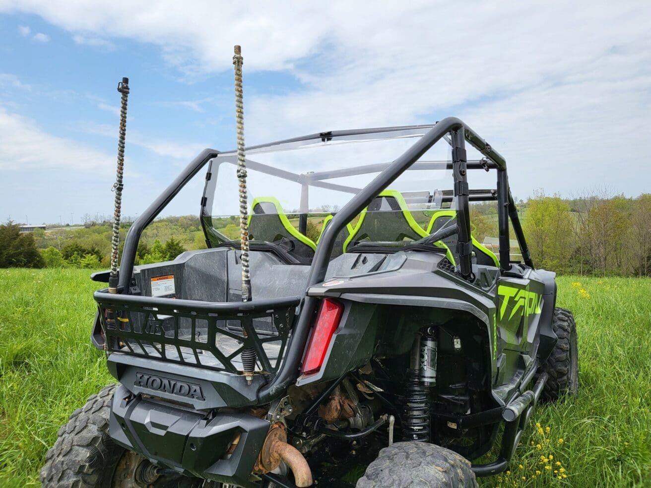 Honda Talon with rear cage and windshield.