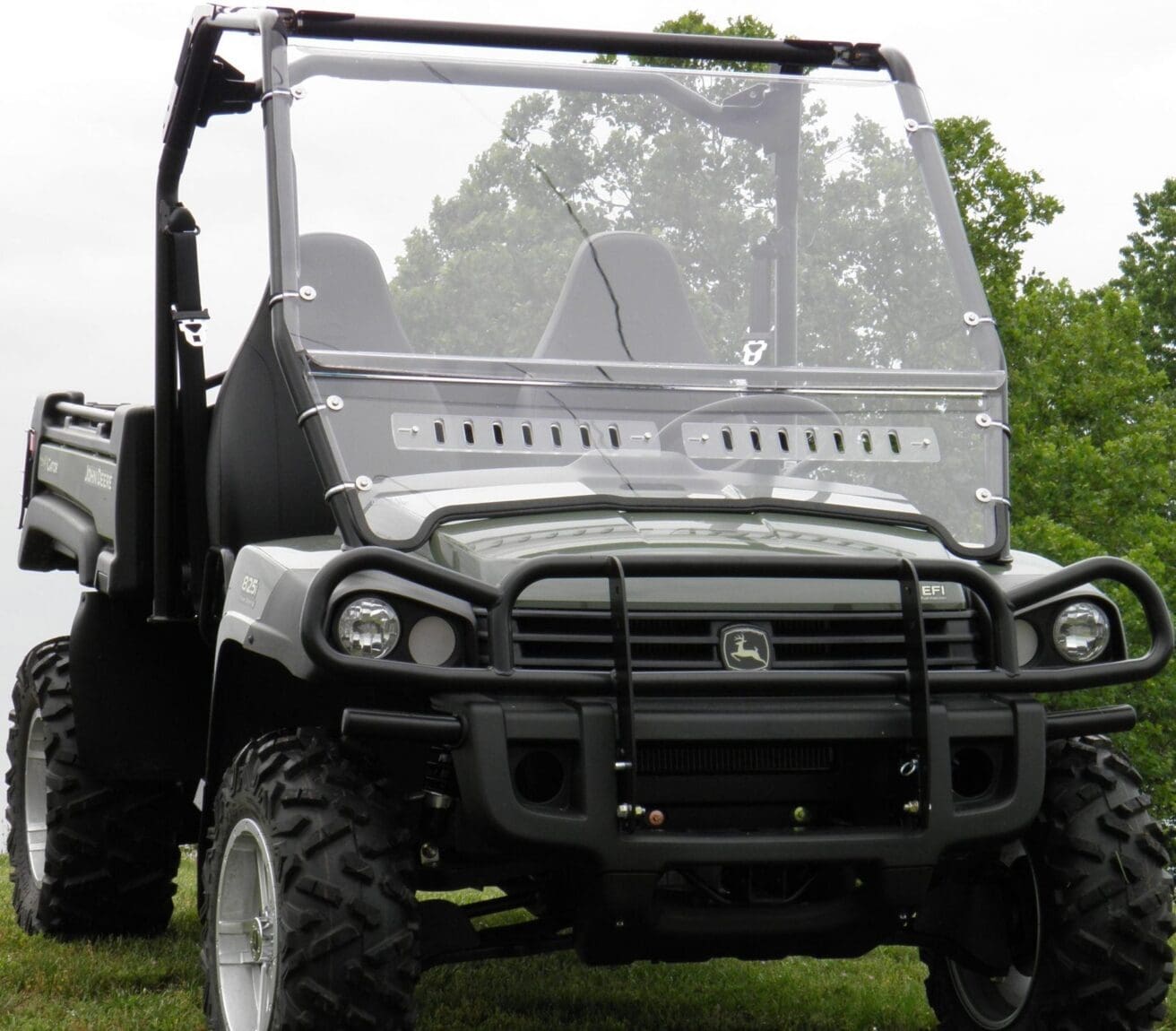 John Deere Gator with windshield.