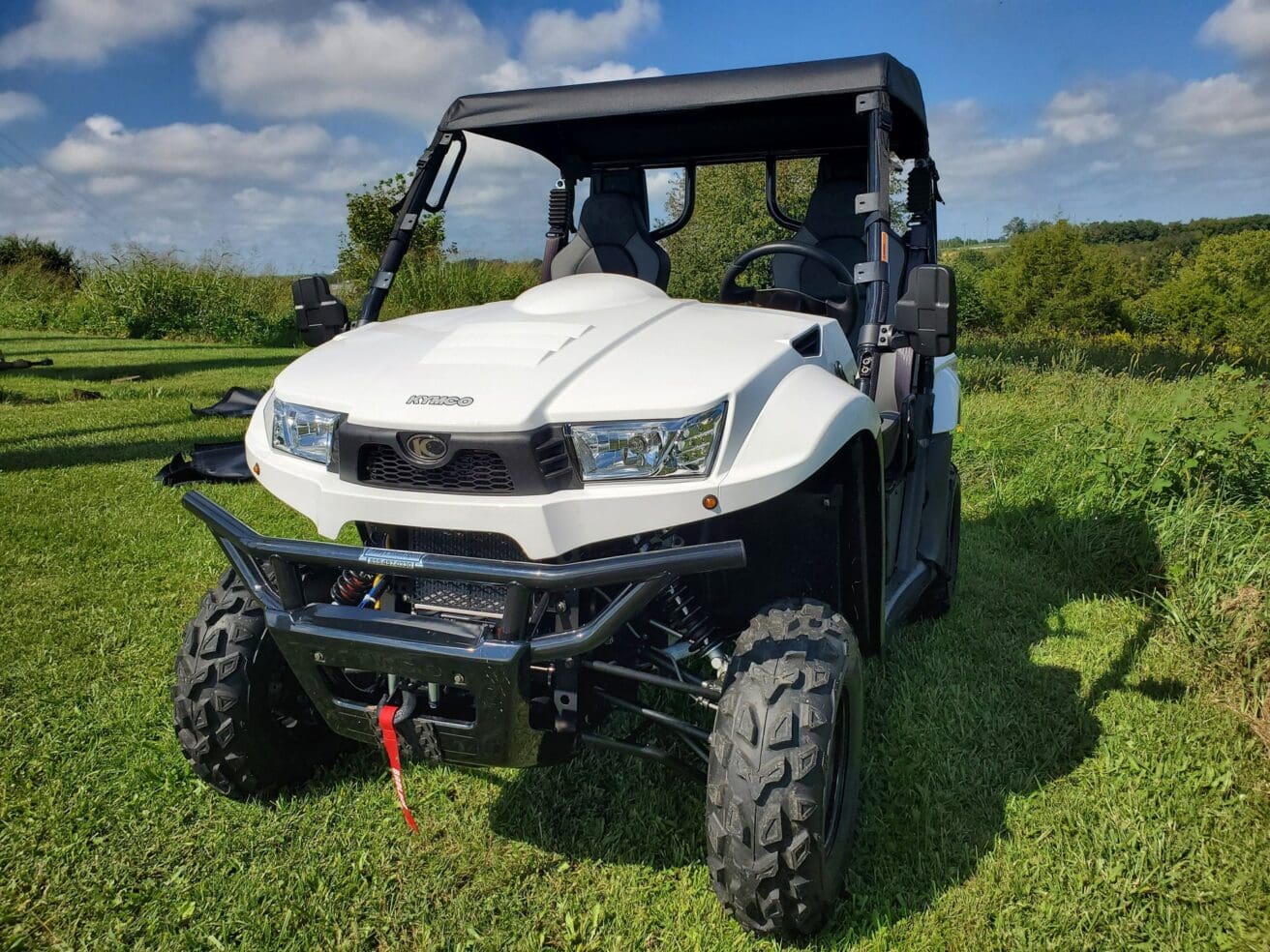 White Kymsco UXV utility vehicle.