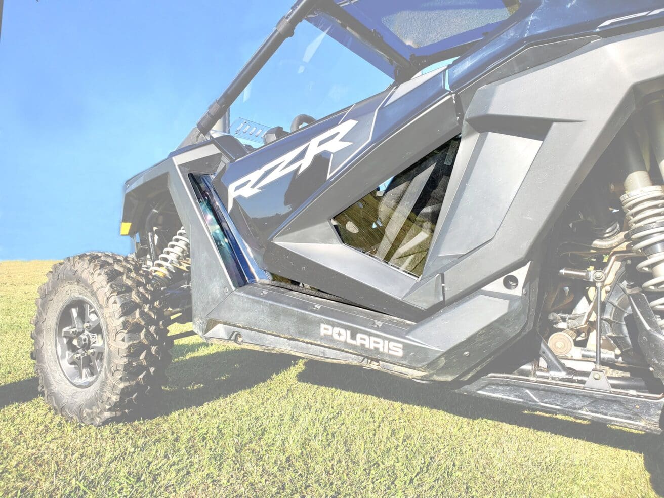 Polaris RZR side panels installed.