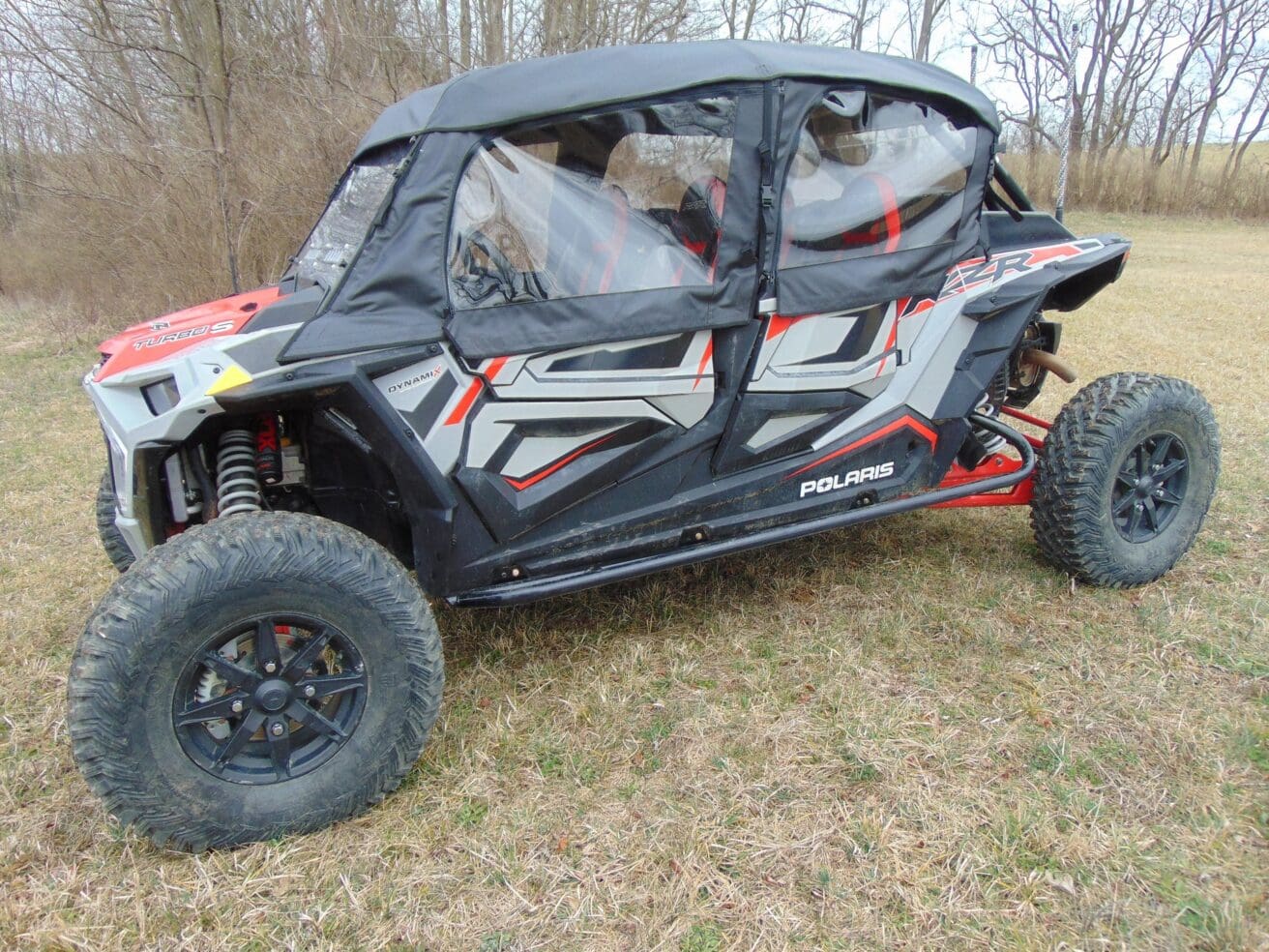 Polaris RZR side-by-side off-road vehicle.