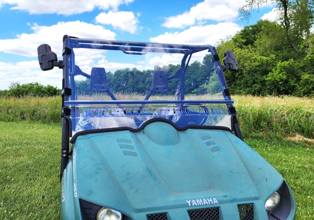 Yamaha Rhino with clear windshield.