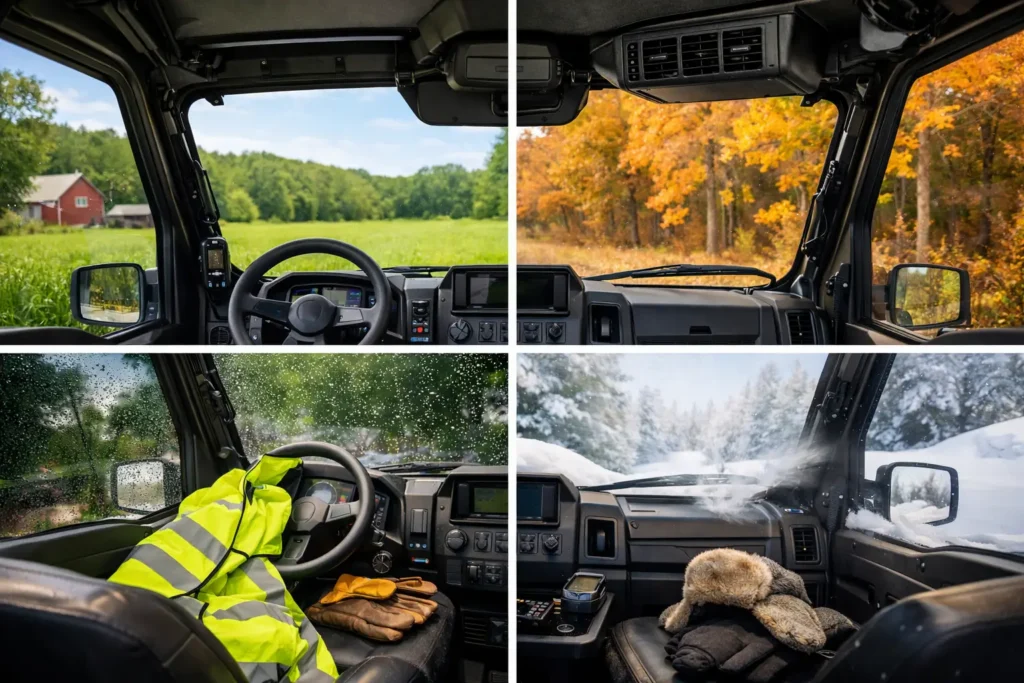 How to Outfit a Work UTV Cab for Every Season