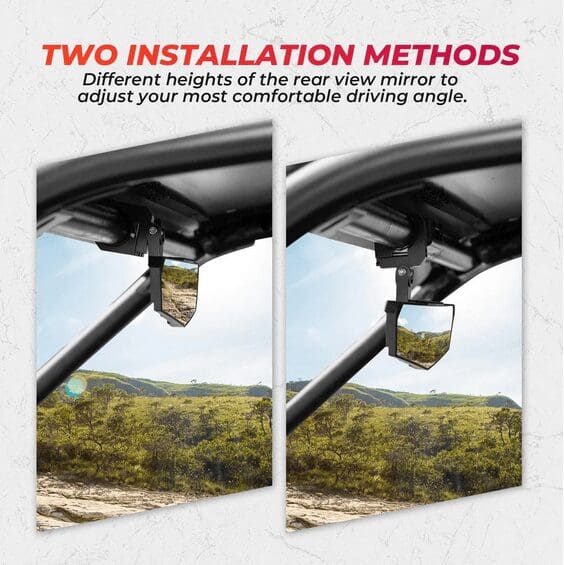 1.5" - 2" Rearview Mirror for Polaris RZR/Pioneer/Talon/X3/CFMoto/Kawasaki - Image 4