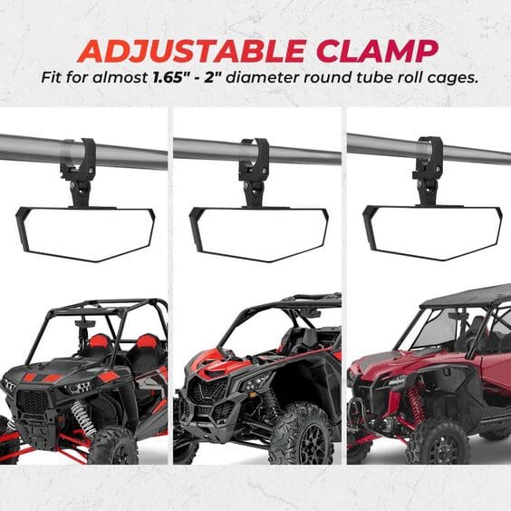 1.5" - 2" Rearview Mirror for Polaris RZR/Pioneer/Talon/X3/CFMoto/Kawasaki - Image 3