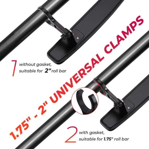 15" UTV Race Convex Center Mirror with 3/4 1.75" or 2" Clamps - Image 2
