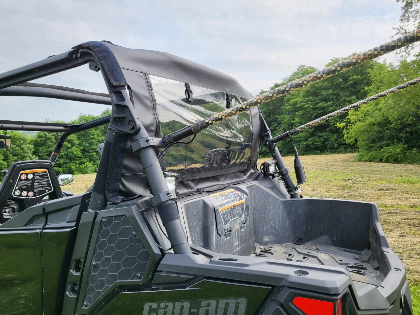 2019+ Can-Am Maverick Sport Canvas Rear Panel - Image 4