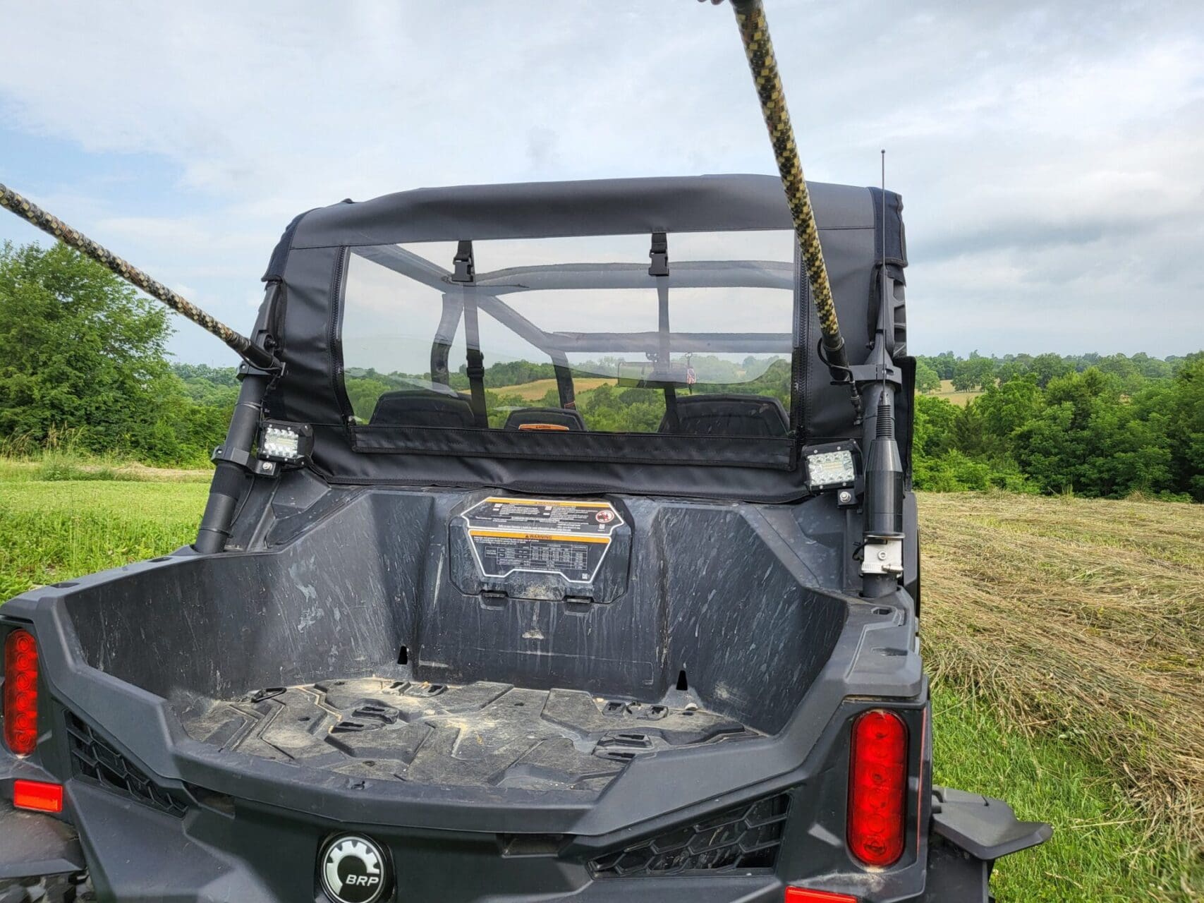 2019+ Can-Am Maverick Sport Canvas Rear Panel - Image 3