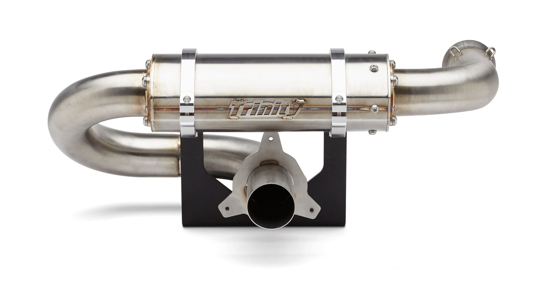 Maverick X3 / Max / Rr Center Exit Slip On - Brushed Stainless Steel Muffler - Image 2