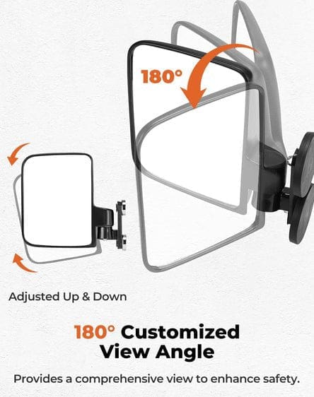220Lbs Magnetic Side Mirrors for UTV Golf Cart Tractor Forklifts - Image 4