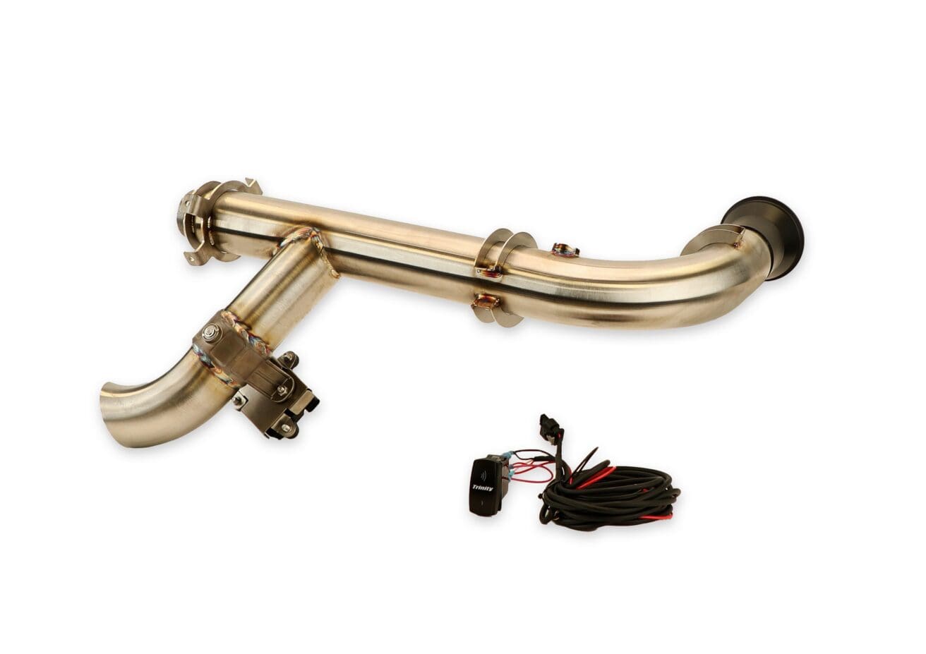 Maverick X3 / Max / Rr Side Piece Header Pipe (W/Electric Cut Out) - For Oem And Slip On Mufflers