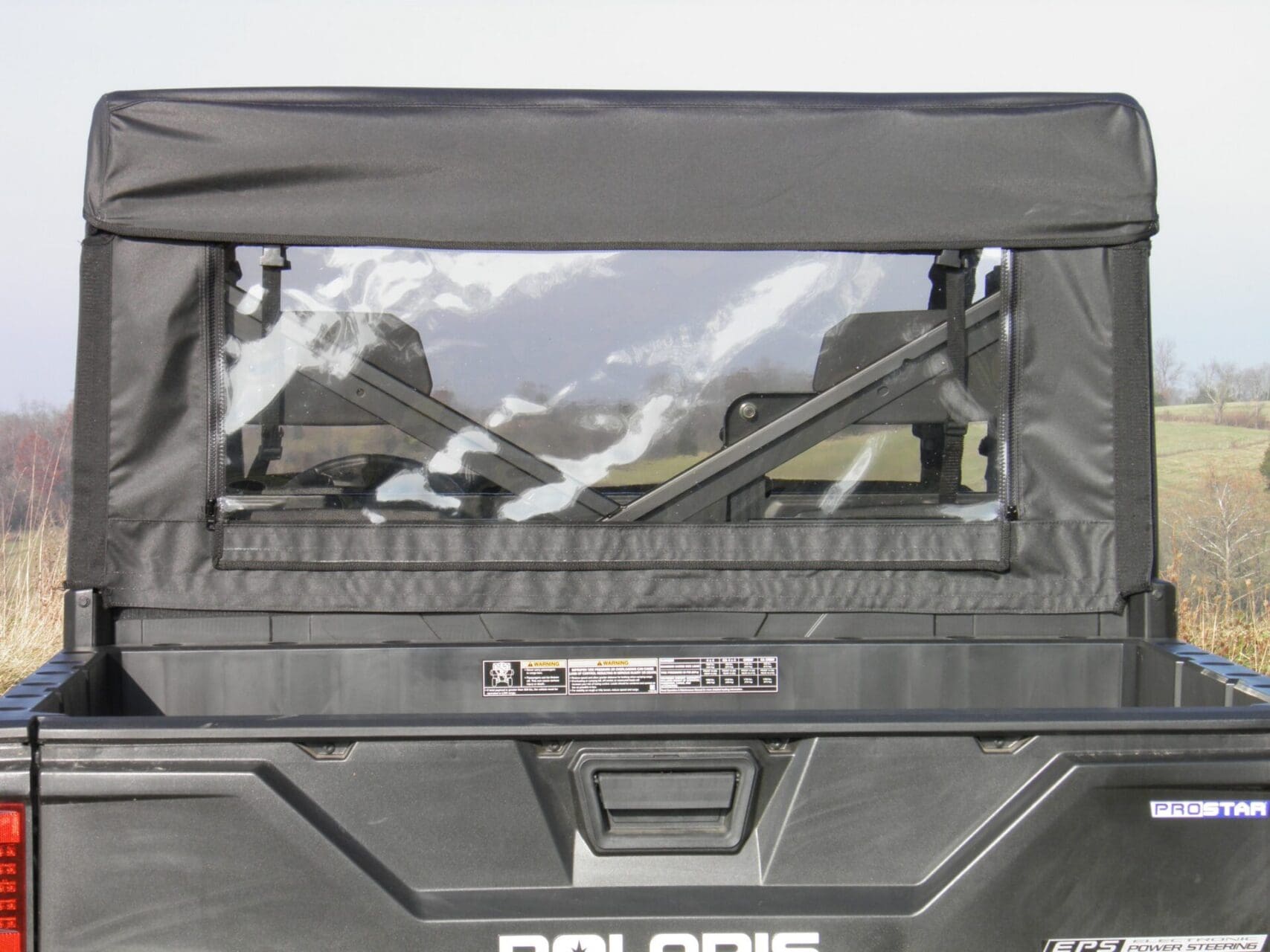 Polaris UTV rear cargo bed with cover