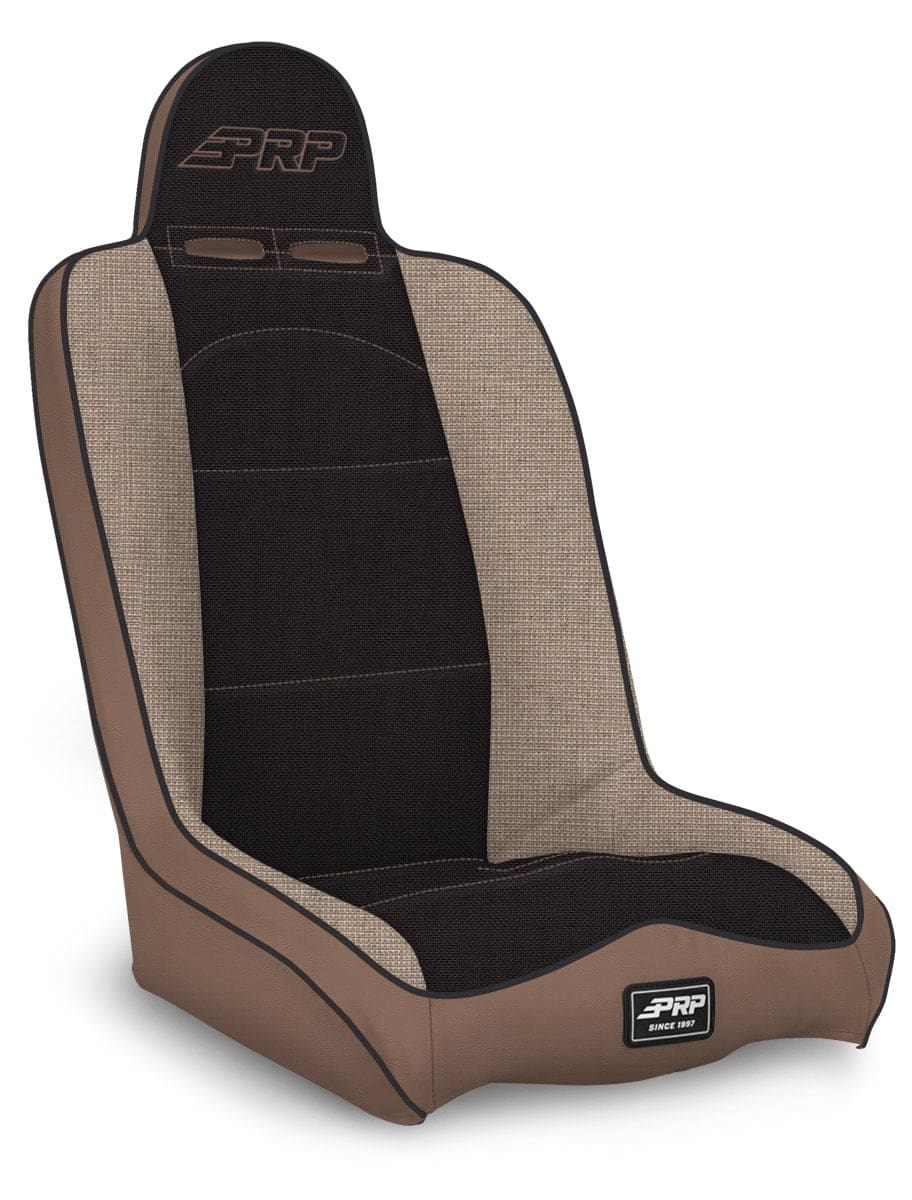 Daily Driver High Back Suspension Seat; Tan and Black