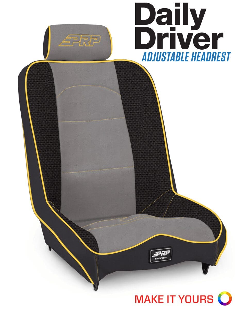 Daily Driver Low Back Suspension Seat with Adjustable Headrest