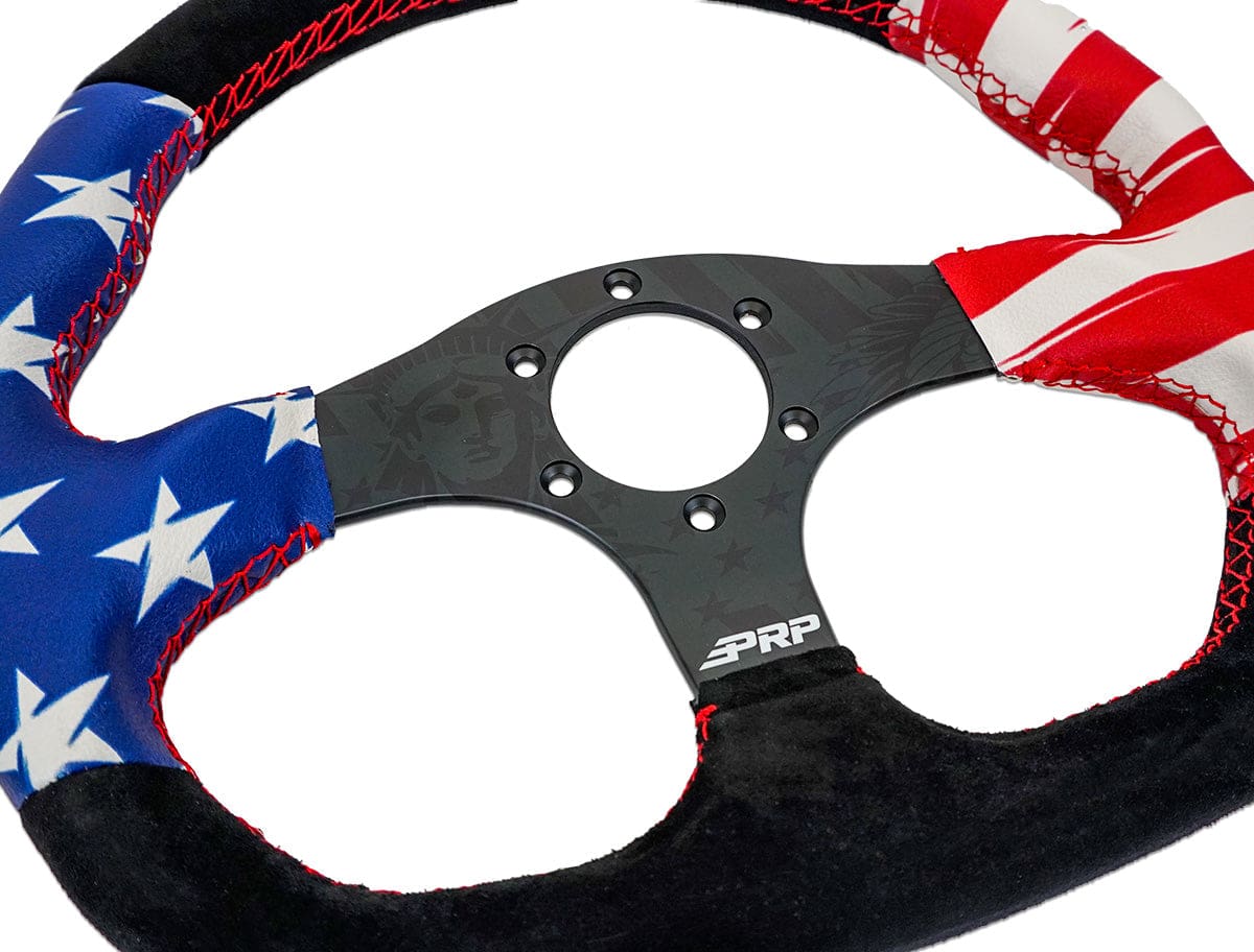 New Glory D-Shaped Steering Wheel, Suede - Image 2