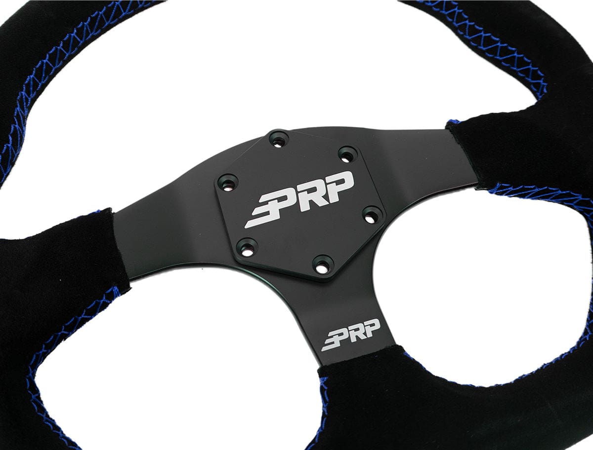 Comp-RÂ Suede Steering Wheel, Blue - Image 2