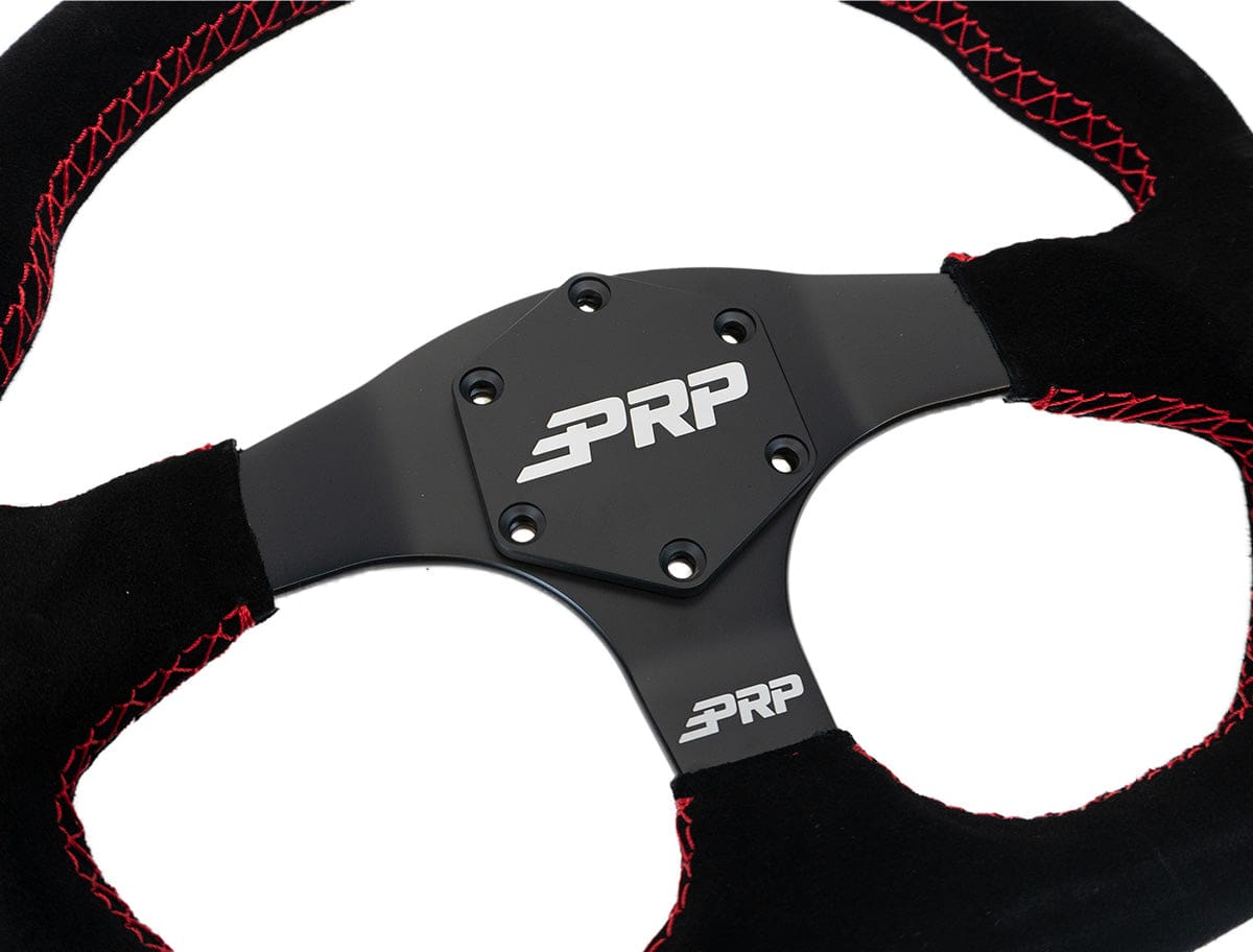 Comp-RÂ Suede Steering Wheel, Red - Image 2