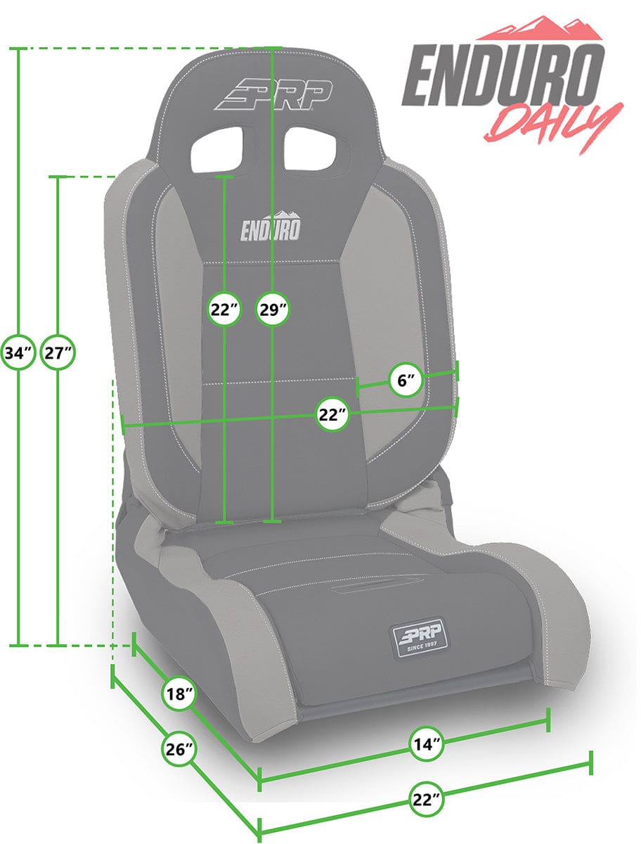 Shreddy Edition EnduroDaily Reclining Suspension Seat, Black, Pink and Teal, Passenger - Image 2