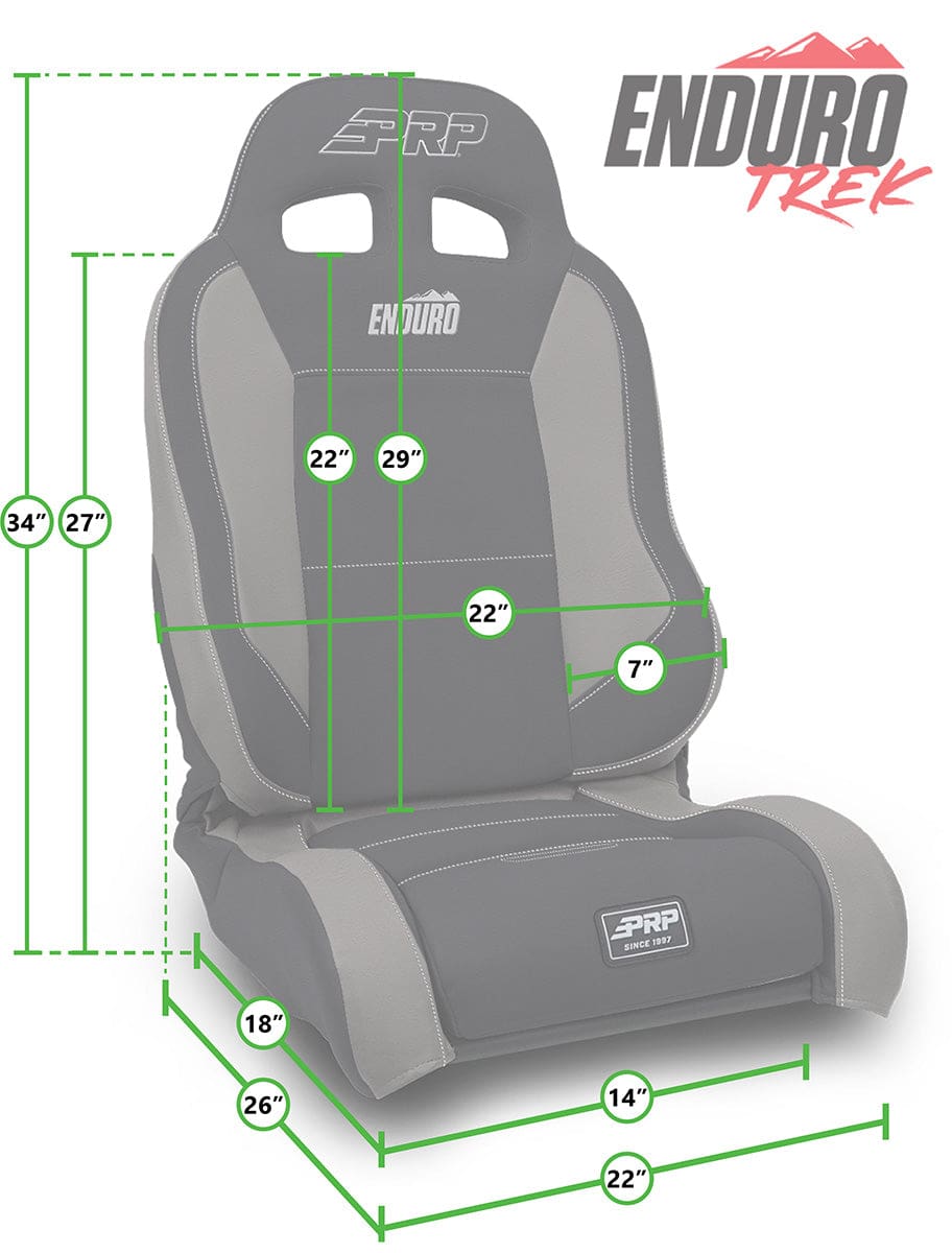 EnduroTrek Reclining Suspension Seat, Gray, Driver - Image 2