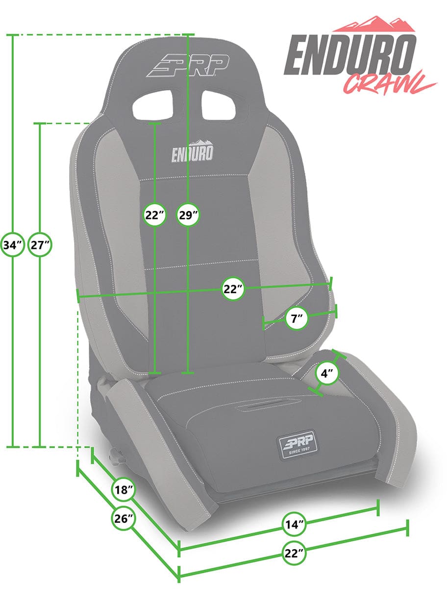 EnduroCrawl Reclining Suspension Seat, Black, Passenger - Image 2