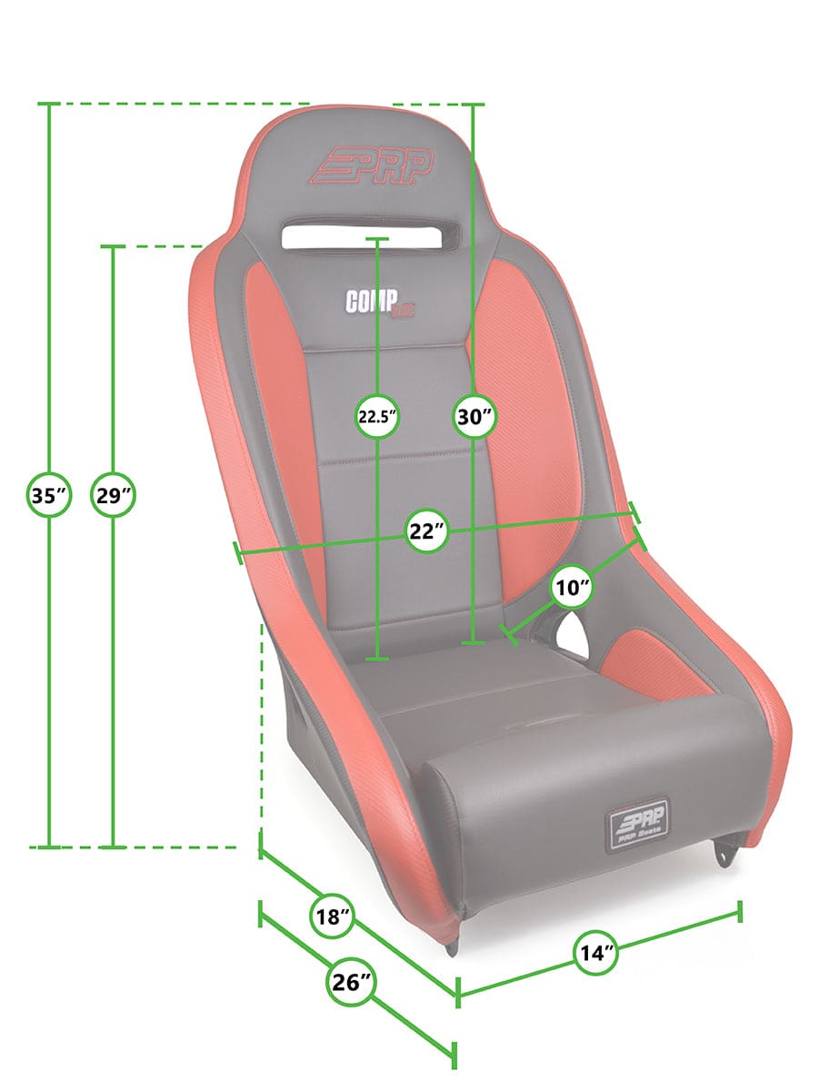 Comp Elite Suspension Seat; Grey - Image 2