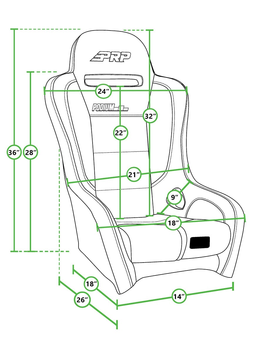 Podium Elite Suspension Seat; Black Vinyl - Image 2