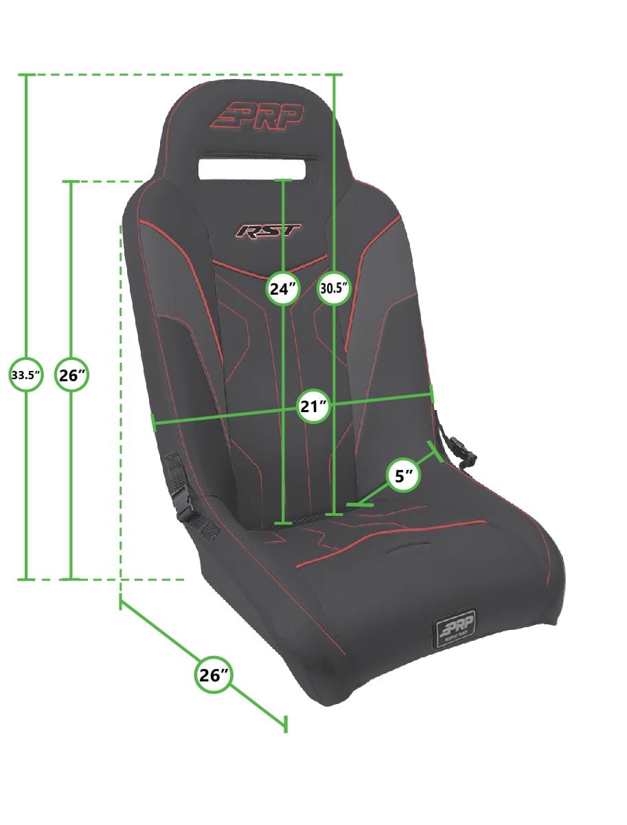 RST Rear Suspension Seat, Black & Blue - Image 2