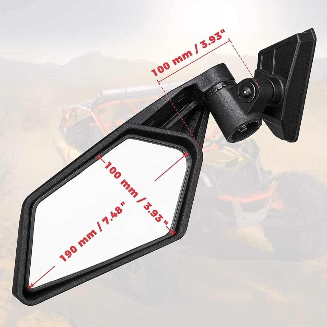 1 Pair Side View Mirrors 360° Adjustment for Can Am Maverick X3 - Image 8