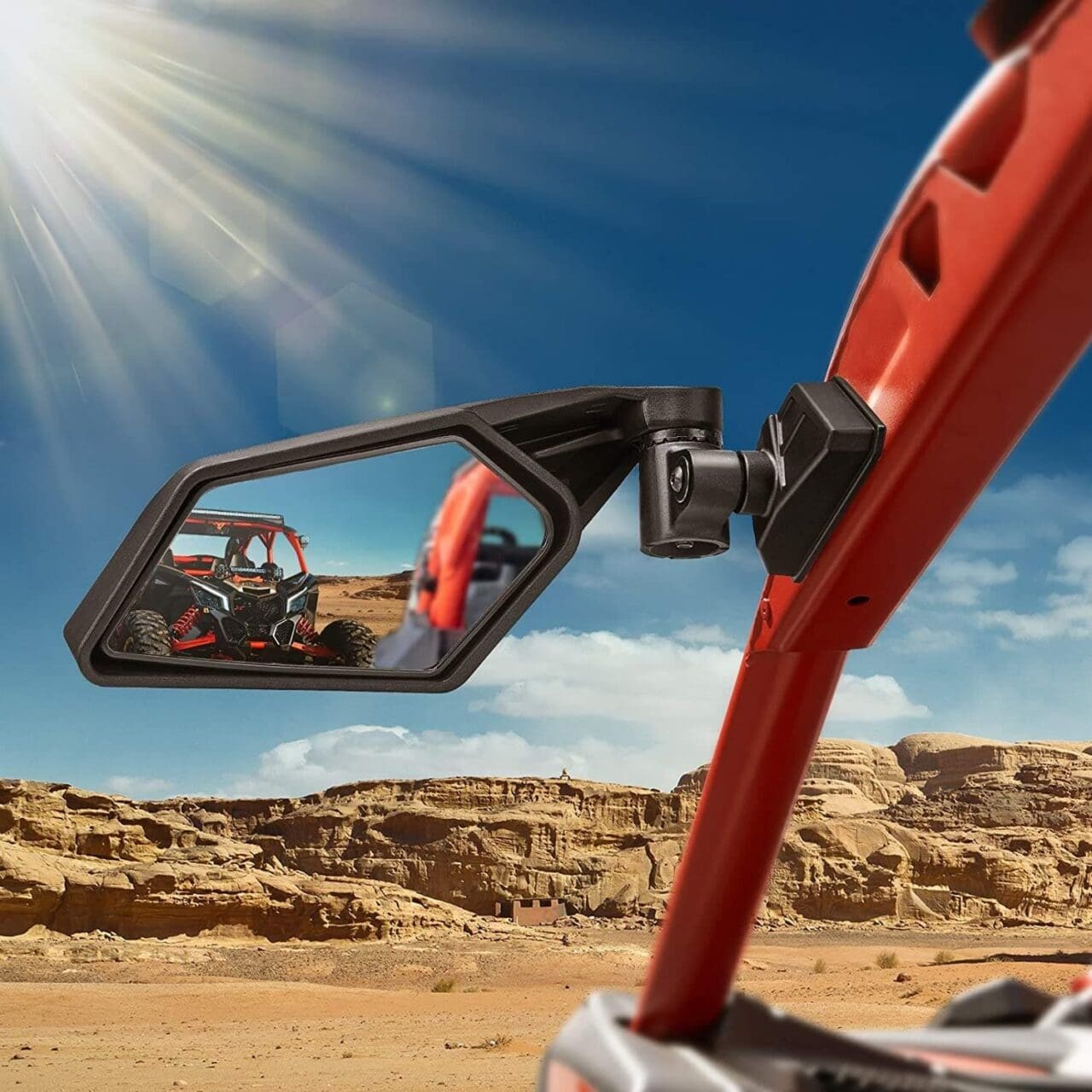 1 Pair Side View Mirrors 360° Adjustment for Can Am Maverick X3 - Image 9