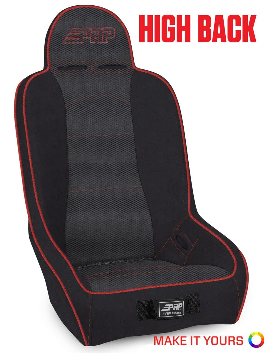 High Back Suspension Seat for Polaris General, RZR S 900, 900 Trail, XP 1000, Turbo, Turbo S, RS1, RZR XP, RZR PRO XP, PRO R, Turbo R, Can-Am Maverick X3, Maverick R, Kawasaki KRX4 (Rear)