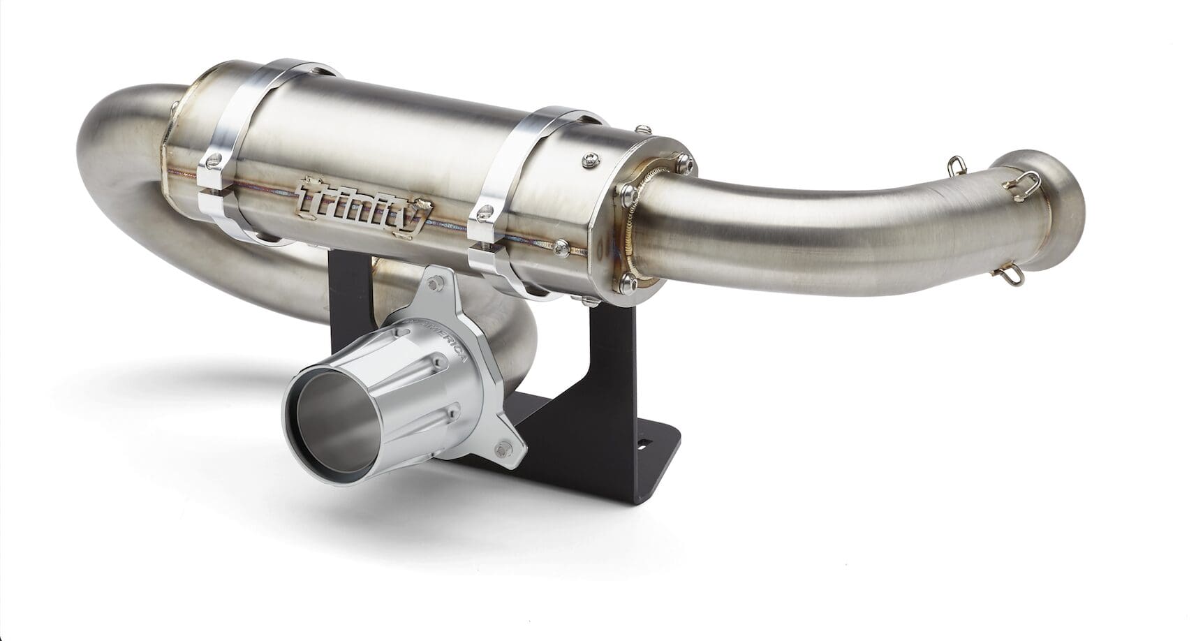 Maverick X3 / Max / Rr Center Exit Slip On - Brushed Stainless Steel Muffler - Image 3