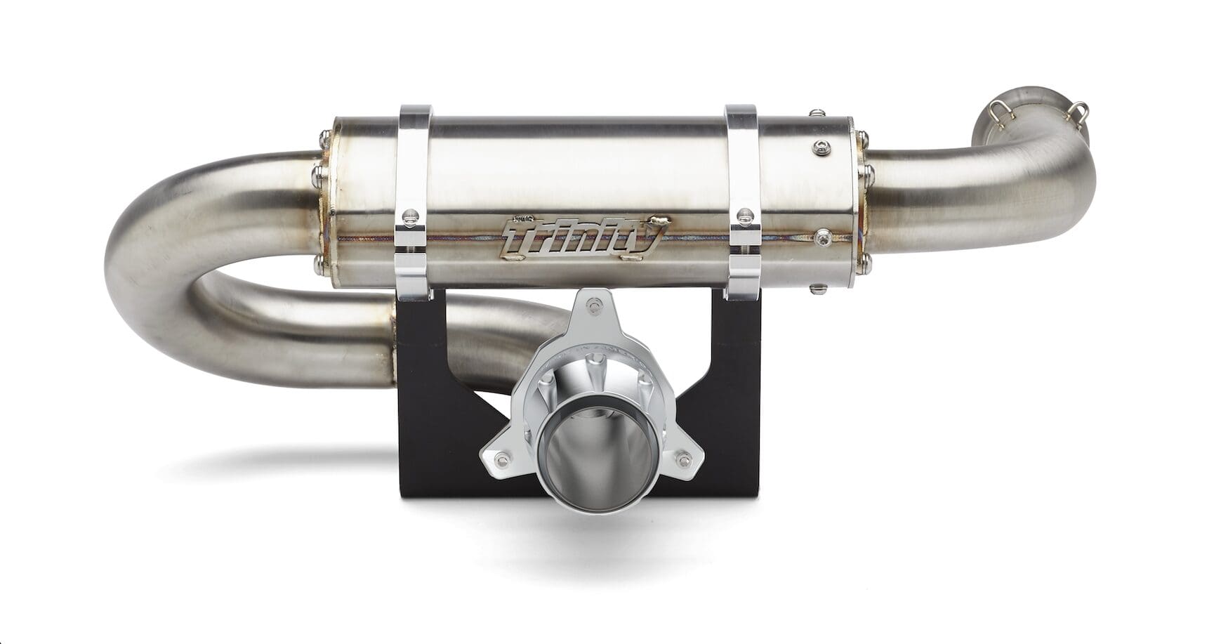 Maverick X3 / Max / Rr Center Exit Slip On - Brushed Stainless Steel Muffler - Image 4