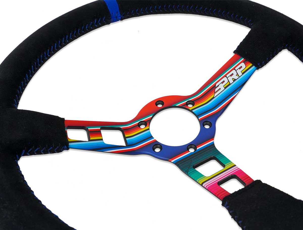 Serape Deep Dish Steering Wheel, Suede - Image 2