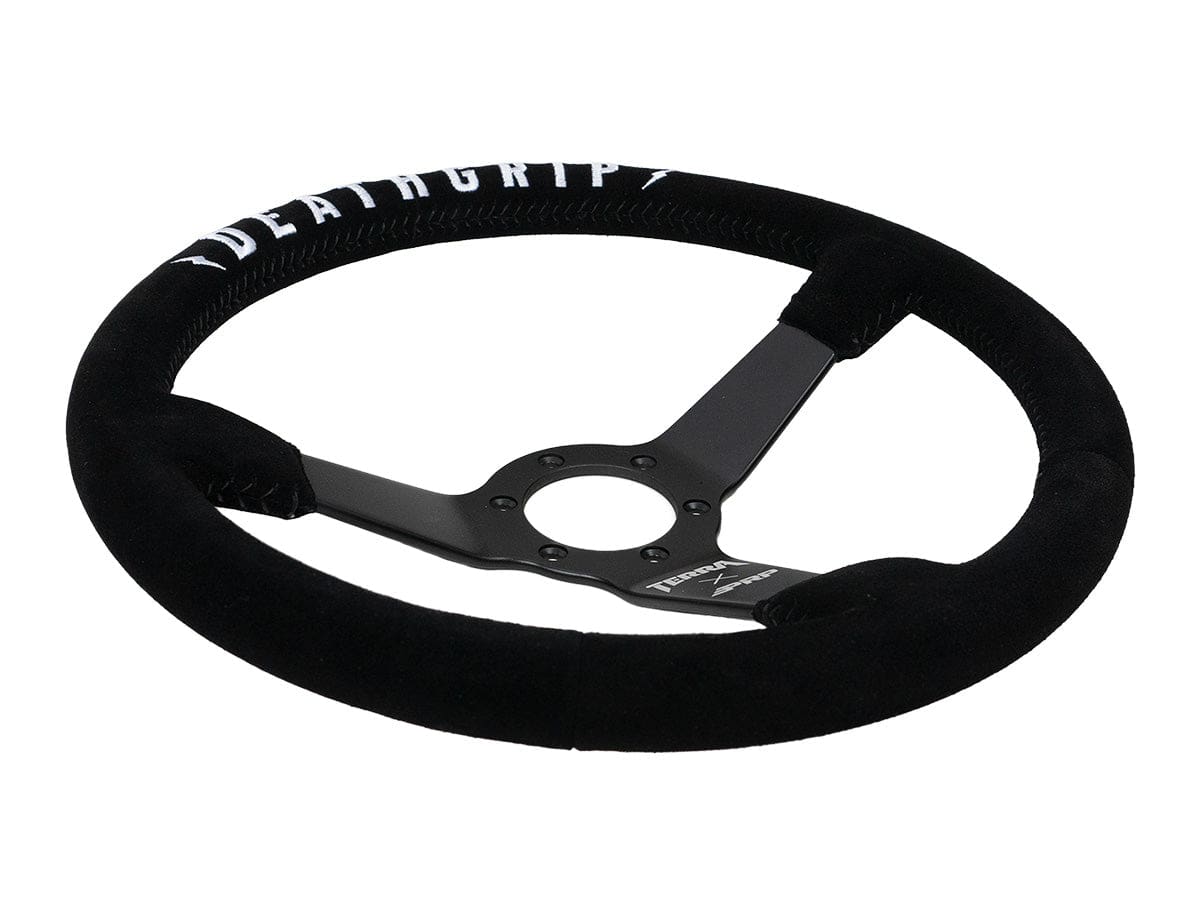 Terra Crew Death Grip Deep Dish Steering Wheel, Suede - Image 2