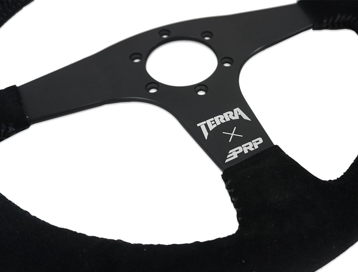 Terra Crew Death Grip Flat Steering Wheel, Suede - Image 2
