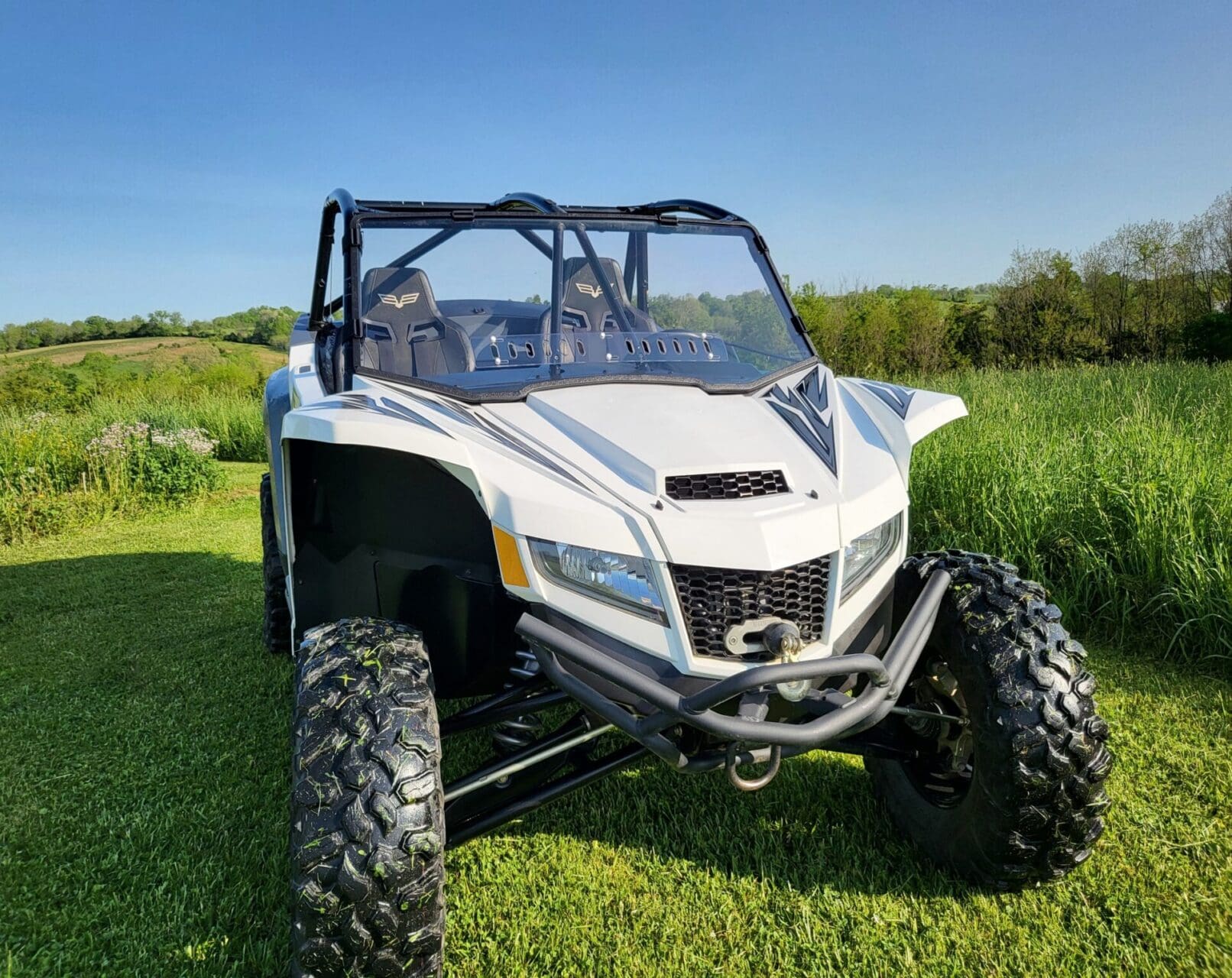 Arctic Cat Wildcat XX 2-Seater - 1-Piece Windshield with Clamp, Vent and Hard Coat Options - Image 2
