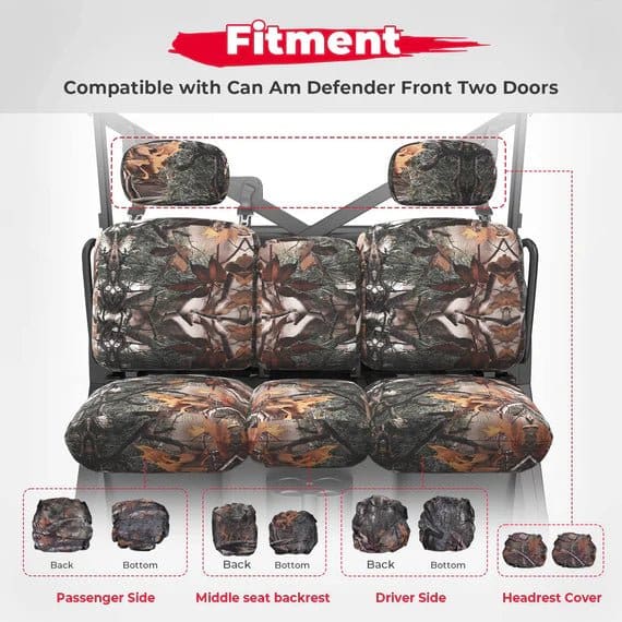 Camouflage Seat Cover for Can Am Defender HD5|7|8|9|10 - Image 7