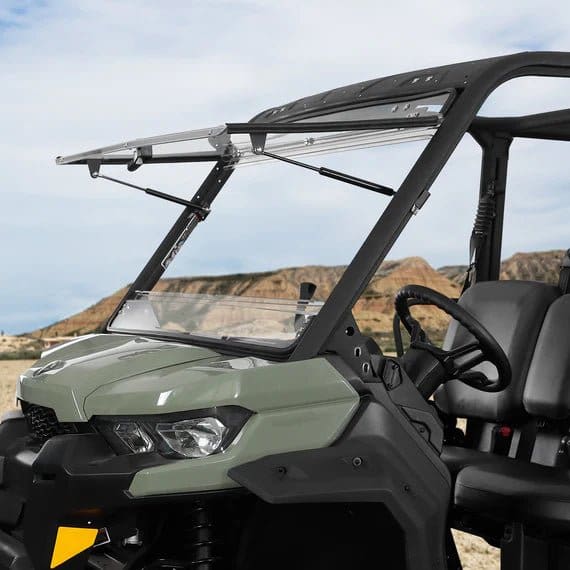 Can-Am Defender HD5/8/10 Scratch-Resistant 3-in-1 Flip Windshield