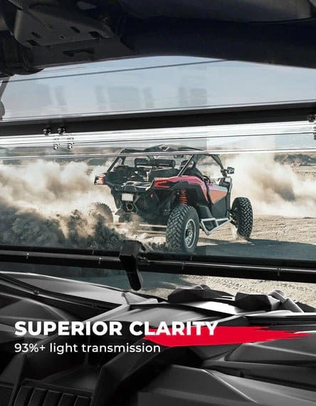 Can-Am Maverick X3 Scratch-Resistant Flip Windshield - Image 3