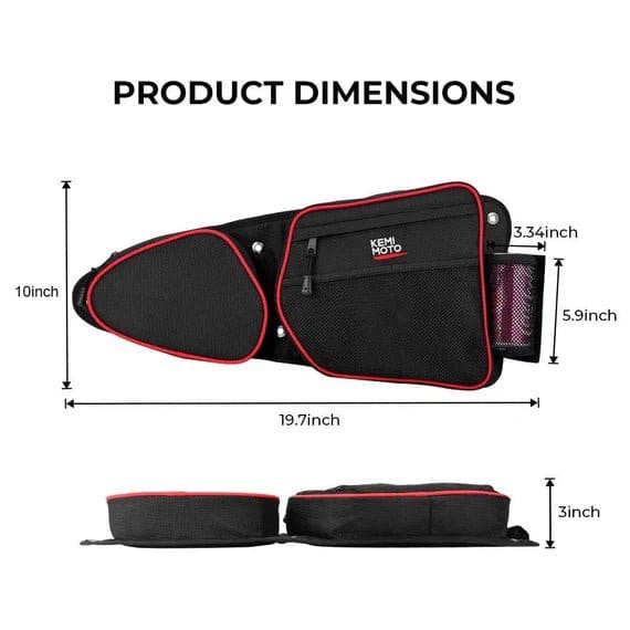 Front Side Door Bags with Knee Pad for Polaris RZR XP 1000 - Image 6