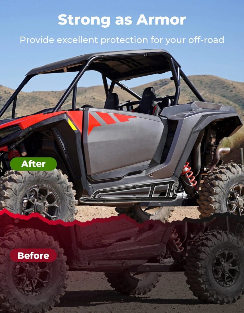 Heavy Duty Steel Nerf Bars Rock Sliders for Polaris RZR XP 1000/ XP 4 1000 2024-2025 - Image 7