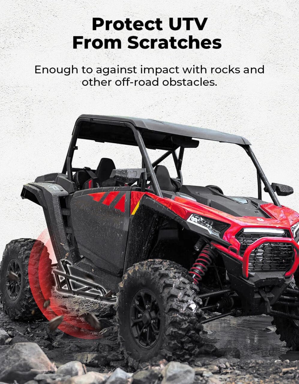 Heavy Duty Steel Nerf Bars Rock Sliders for Polaris RZR XP 1000/ XP 4 1000 2024-2025 - Image 2