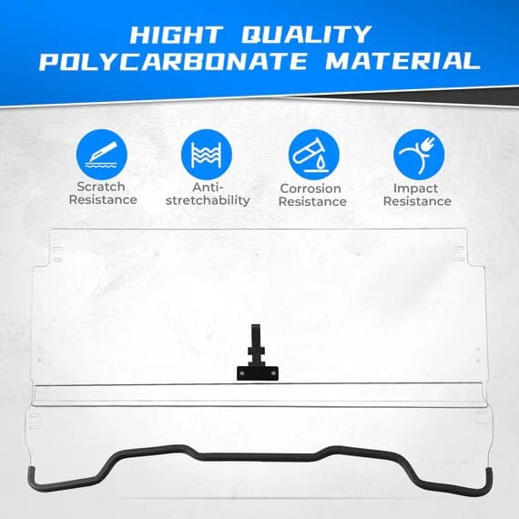 Honda Pioneer 700/700-4 Scratch-Resistant Flip Windshield - Image 6