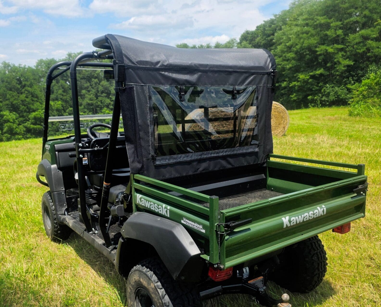 Kawasaki Mule 4000/4010 Trans - Soft Back Panel with Mesh/Vinyl Window - Image 2